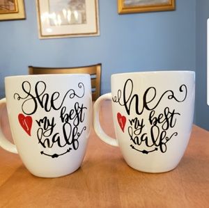 Coffee mugs and wine glasses